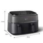 Philips Airfryer Dual Basket 3000 Series 9L – 2 Körbe NA350 – Bild 9