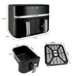 Russell Hobbs SatisFry Heißluftfritteuse 9 L – 2 Fächer, leise – Bild 9