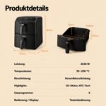 Cosori Turbo Tower Compact DC861 8,6L Dual 2700W Keramik – Bild 3