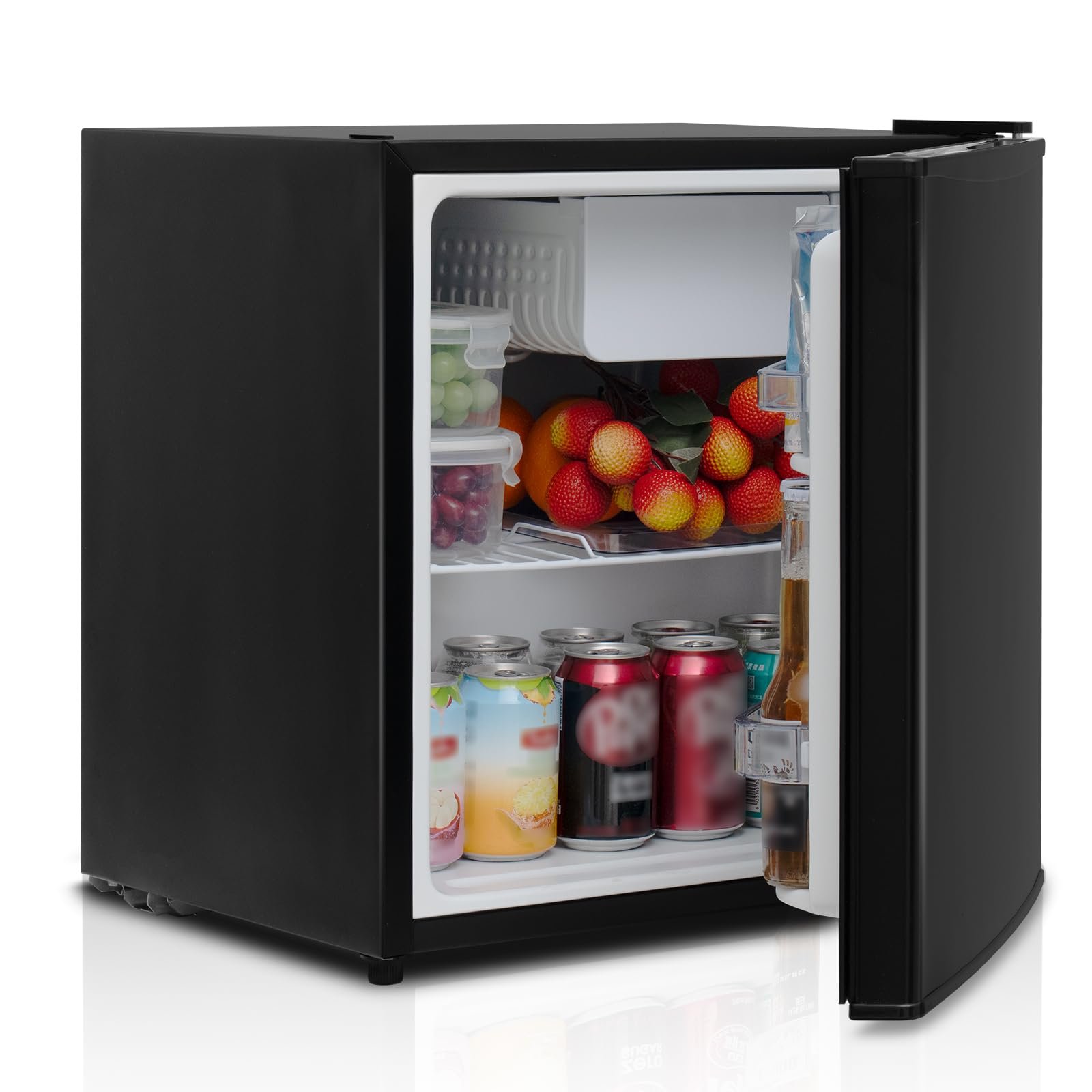 61443SBKgsL SMETA 48L Mini Kühlschrank, Klein Kühlschrank Leiser, Getränkekühlschrank 6-Stufen Thermostat 0-10°C, 39dB,mit wechselbarem Türanschlag für Zuhause Büro Camping Schlafzimmer, Schwarz – Bild 1