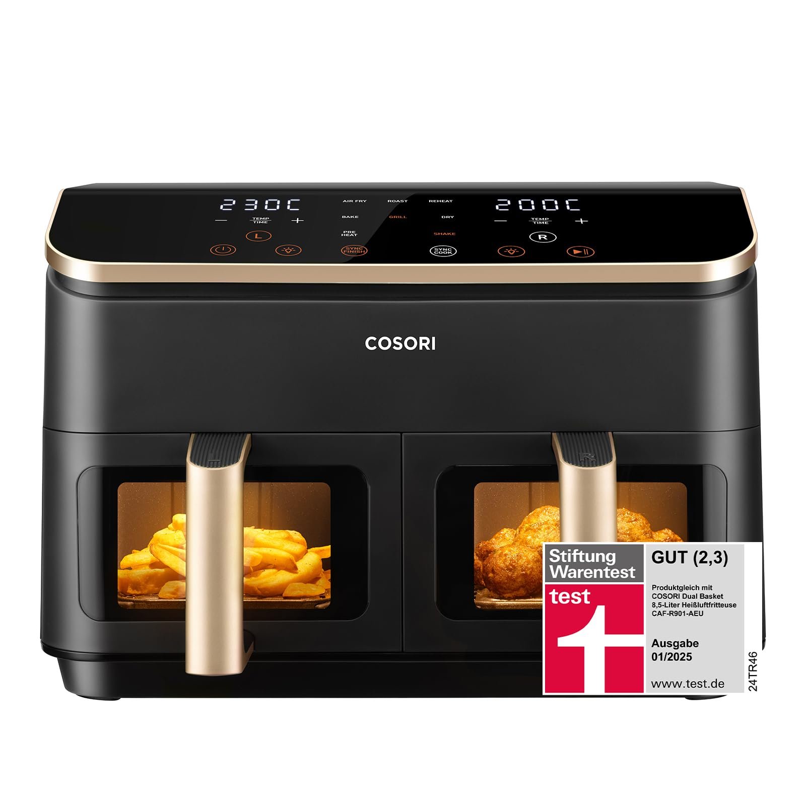 619iWKgninL Cosori Airfryer R903 8,5L Dual Zone NTC 6-in-1 – Testsieger – Bild 1