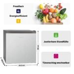 Bomann Mini-Kühlschrank 45 L mit Gefrierfach KB 7245 Inox – Bild 7