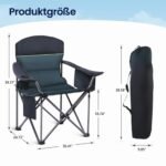HIGH POINT SPORTS Campingstuhl 2er Set XXL 200 kg – Grün – Bild 9