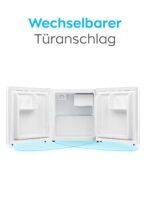 HEINRICHS Mini Kühlschrank 45 L leise 39 dB – Weiß – Bild 6