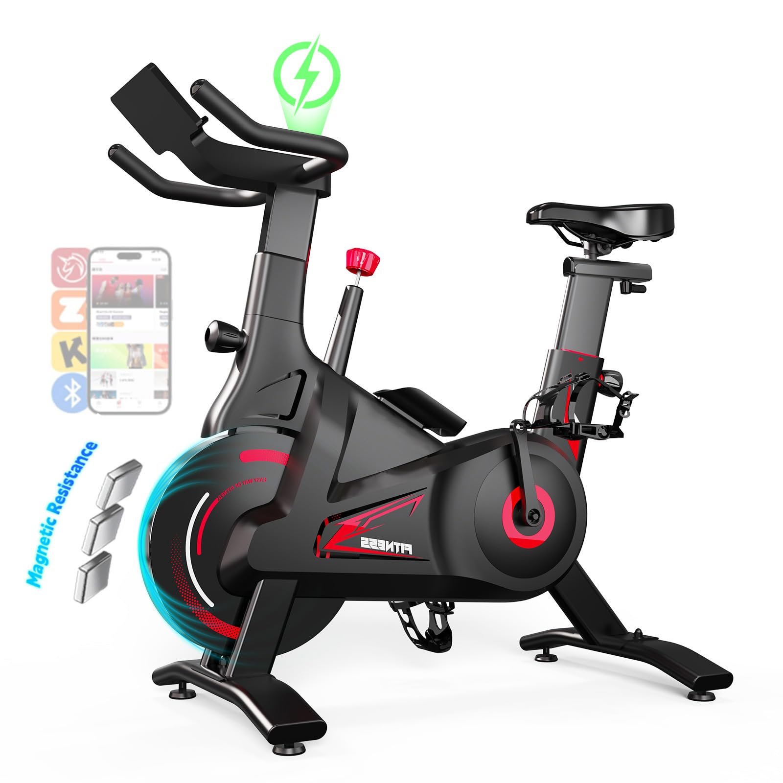 61hm48NGGWL Bluearth Self-Powered Heimtrainer | Magnetwiderstand | App – Bild 1