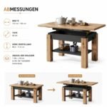 All4All Couchtisch Astra 110x68 cm Höhenverstellbar | Artisan Eiche – Bild 4