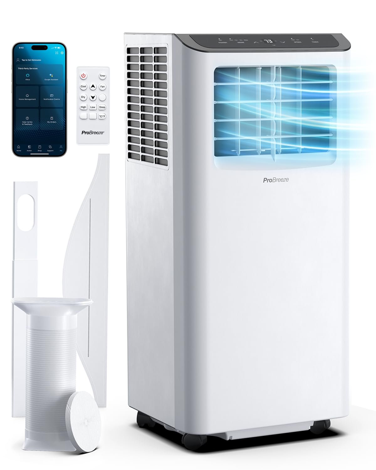 61pdk_GlK6L Pro Breeze 4-in-1 Mobile Klimaanlage 9000 BTU – Energieklasse A – Bild 1