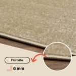 TAPISO Mono Kurzflor Teppich Schwarz In- & Outdoor ÖKO-TEX – Bild 9