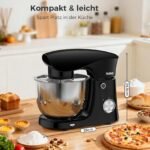 YASHE Küchenmaschine 1500W Dual-Bowl Edelstahl 4,5+5L – Bild 6