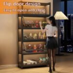 Bambus-Vitrine mit Acrylglas abschließbar | Staubschutz | Elegant – Bild 3