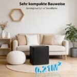 Techomey Minikühlschrank 46L – Leise 39dB, Schwarz – Bild 5