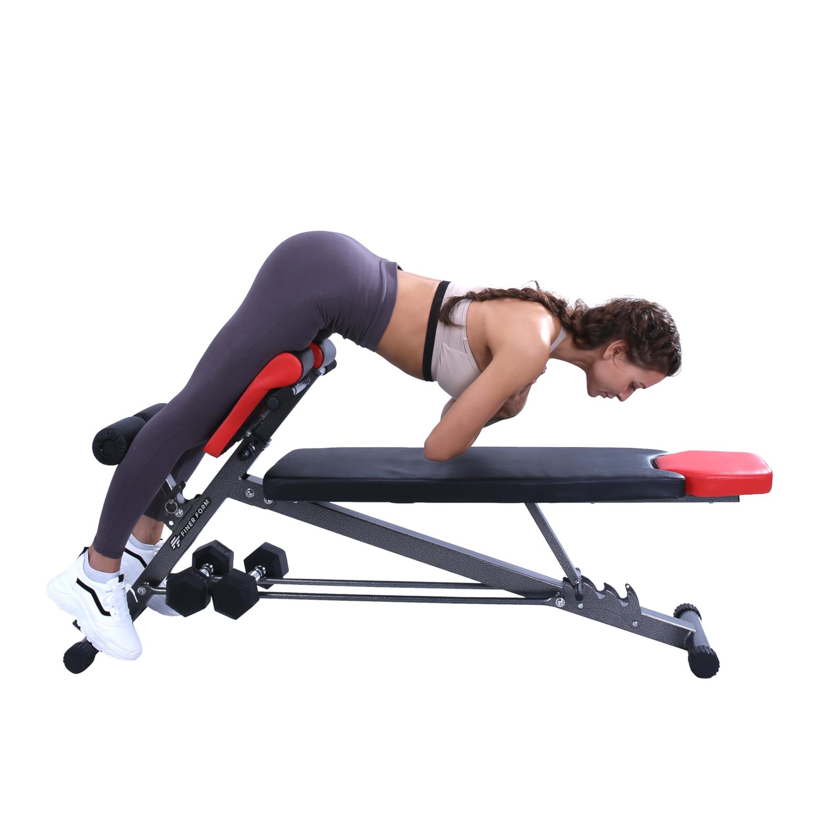 719amMUgJDL Finer Form 5-in-1 Hantelbank – Multifunktionale Trainingsbank – Bild 1
