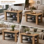 All4All Couchtisch Astra 110x68 cm Höhenverstellbar | Artisan Eiche – Bild 8
