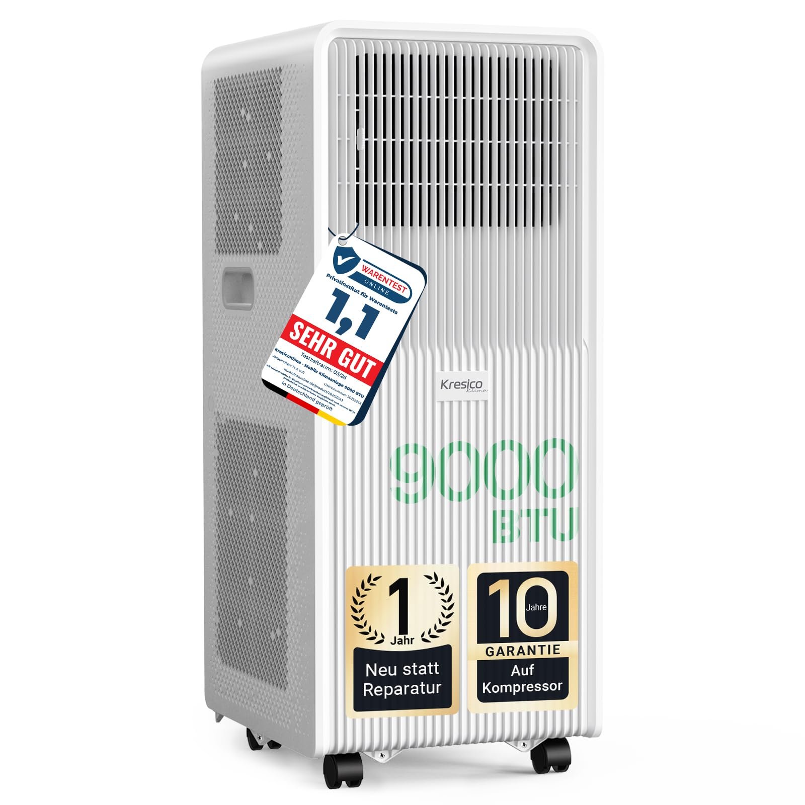 71CINcEvzPL KresicoKlima Mobile Klimaanlage 9000 BTU Abluftschlauch R290 – Bild 1