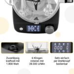 KLAMER Standmixer 1800W 1,75L Smoothie Maker 8 Klingen BPA-frei – Bild 3