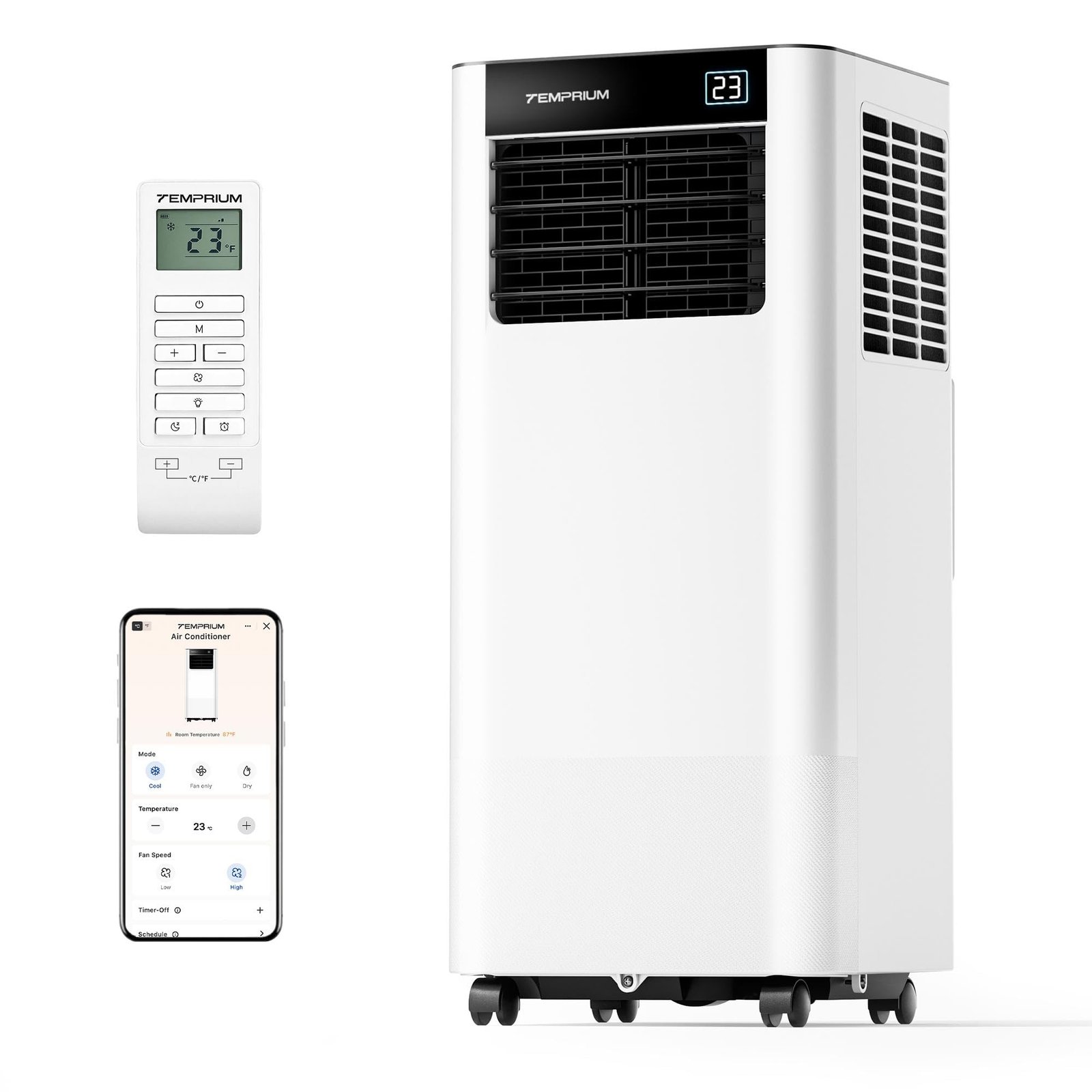 71E38NCr32L Temprium Mobile Klimaanlage 9000 BTU | App & Fernbedienung – Bild 1