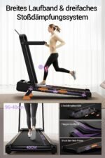 LONTEK Klappbares Laufband 10 km/h 16% Steigung 3.0 PS – Bild 6