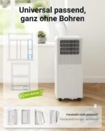 KresicoKlima Mobile Klimaanlage 9000 BTU Abluftschlauch R290 – Bild 6