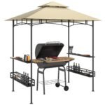 Outsunny Grillpavillon 240x150cm – Wasserdicht mit UV-Schutz