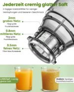 LINKChef Slow Juicer 250W 130mm Einfüllöffnung 1,8L BPA-frei – Bild 6