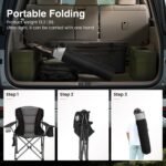 HIGH POINT SPORTS Campingstuhl 2er Set XXL 200 kg – Schwarz – Bild 8