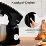 YASHE Küchenmaschine 1500W Dual-Bowl Edelstahl 4,5+5L – Bild 5