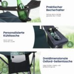 HIGH POINT SPORTS Campingstuhl 2er Set XXL 200 kg – Grün – Bild 7