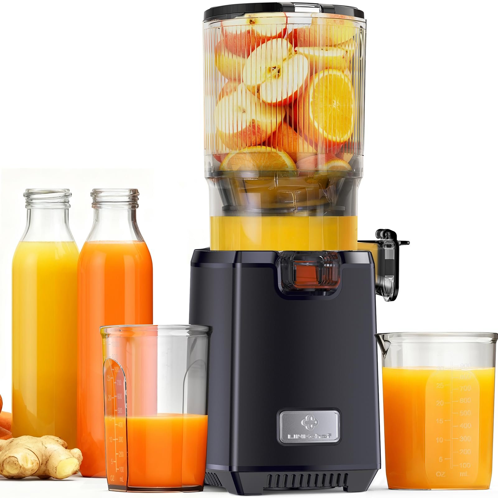 71Ri9_RMgNL LINKChef Slow Juicer 250W 130mm Einfüllöffnung 1,8L BPA-frei – Bild 1