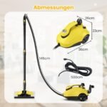 COSTWAY Dampfreiniger 2000W | 5 Bar | 1,8L | 29 Zubehörteile – Bild 4