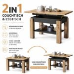 All4All Couchtisch Astra 110x68 cm Höhenverstellbar | Artisan Eiche – Bild 3
