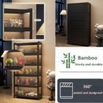 Bambus-Vitrine mit Acrylglas abschließbar | Staubschutz | Elegant – Bild 5