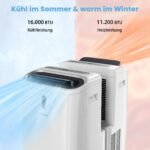Costway Mobile Klimaanlage 16000 BTU 5-in-1 Heizen & Kühlen – Bild 2