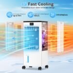 Kidali Mobiler Verdunstungskühler 60W 8L Turmventilator schlauchlos – Bild 2