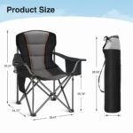 HIGH POINT SPORTS Campingstuhl 2er Set XXL 200 kg – Schwarz – Bild 5