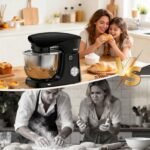 YASHE Küchenmaschine 1500W Dual-Bowl Edelstahl 4,5+5L – Bild 9