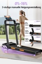 LONTEK Klappbares Laufband 10 km/h 16% Steigung 3.0 PS – Bild 2