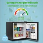 Techomey Minikühlschrank 46L – Leise 39dB, Schwarz – Bild 4