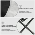 LARMNEE Campingsofa Faltbar 2 Personen bis 200 kg Grau – Bild 8