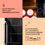 Klarstein Getränkekühlschrank 80 L Glastür Schwarz leise – Bild 4