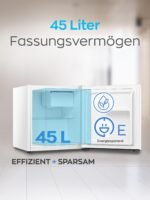 HEINRICHS Mini Kühlschrank 45 L leise 39 dB – Weiß – Bild 3
