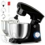 YASHE Küchenmaschine 1500W Dual-Bowl Edelstahl 4,5+5L
