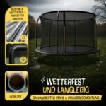 FRIEDO Outdoor Trampolin 305 cm – Sicherheitsnetz, EN71 – Bild 5