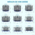 KINETIC SPORTS Trampolin Outdoor Ø 366 cm Salto Plus Blau – Bild 8