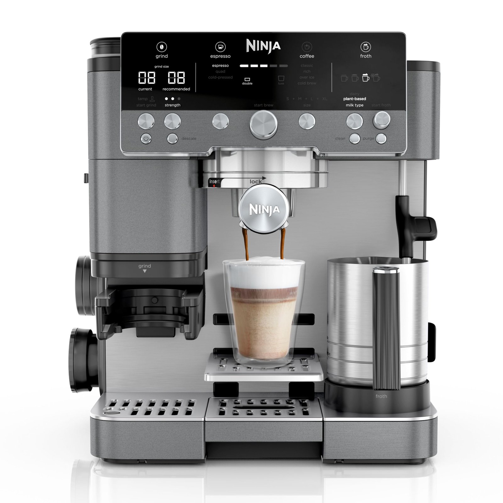 811J8urmwwL Ninja Luxe Premier ES601 3-in-1 Kaffeemaschine mit Mahlwerk – Bild 1