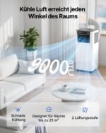 Temprium Mobile Klimaanlage 9000 BTU | App & Fernbedienung – Bild 2