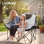 LARMNEE Campingsofa Faltbar 2 Personen bis 200 kg Grau – Bild 4