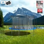 KINETIC SPORTS Trampolin Outdoor Ø 366 cm Salto Plus Blau – Bild 2