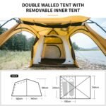 Naturehike Winterzelt 7,6 m² mit Kaminöffnung – 2 bis 4 Personen – Bild 9