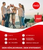 CUBES Coca-Cola Mini-Kühlschrank 48L Rot mit Glastür – Bild 4