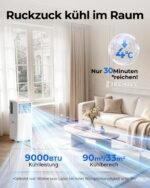 WoleixHaus Mobile Klimaanlage 9000 BTU Leise 55 dB mit Timer – Bild 3